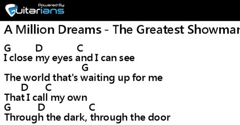 a million dreams chords|a million dreams michelle williams.